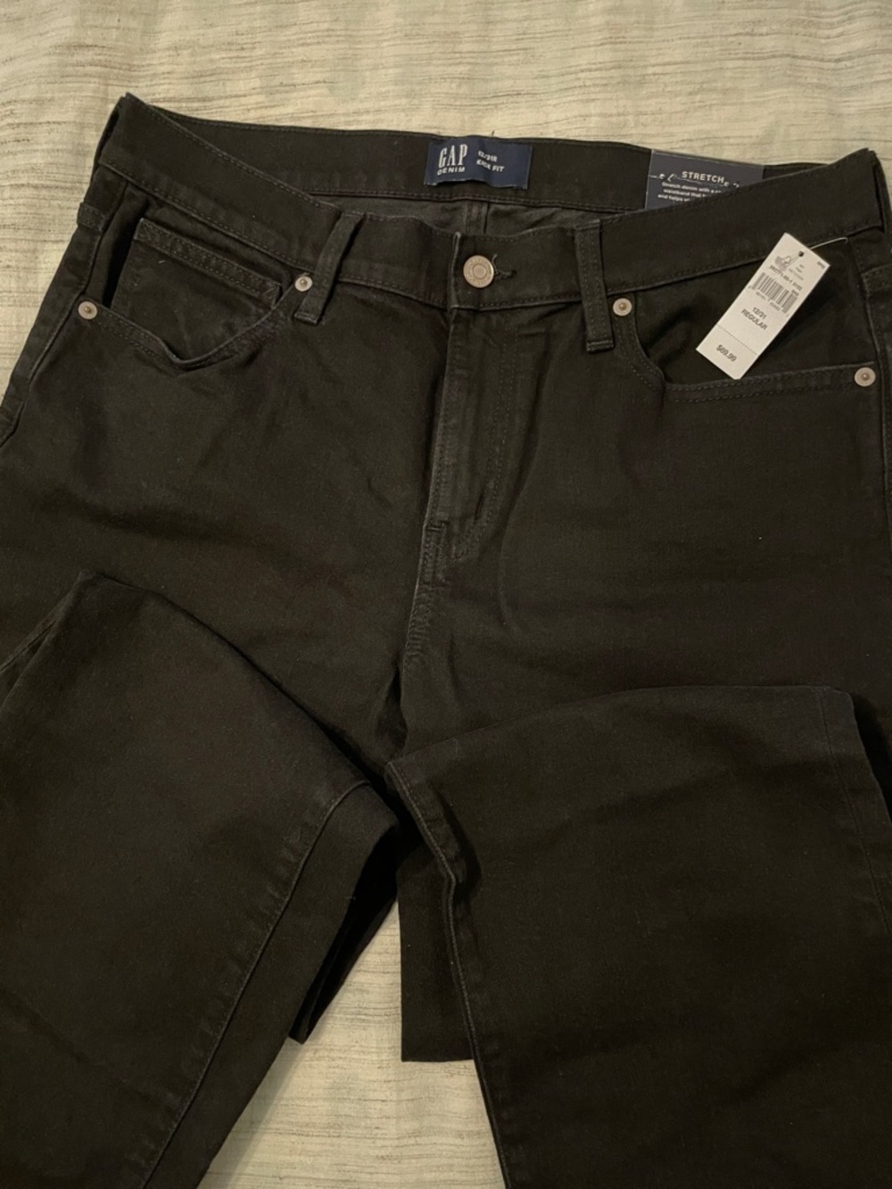 GAP Women’s Kick Fit Black Washed Jeans NWT Size 12 (31) - Picture 3 of 5